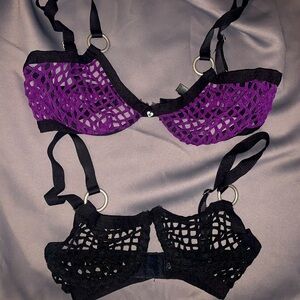 Blackheart Fishnet Bras GoGo dancer clothes raver size S and M